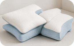Close-up of a worn out flat pillow