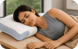 Memory foam pillow cross-section