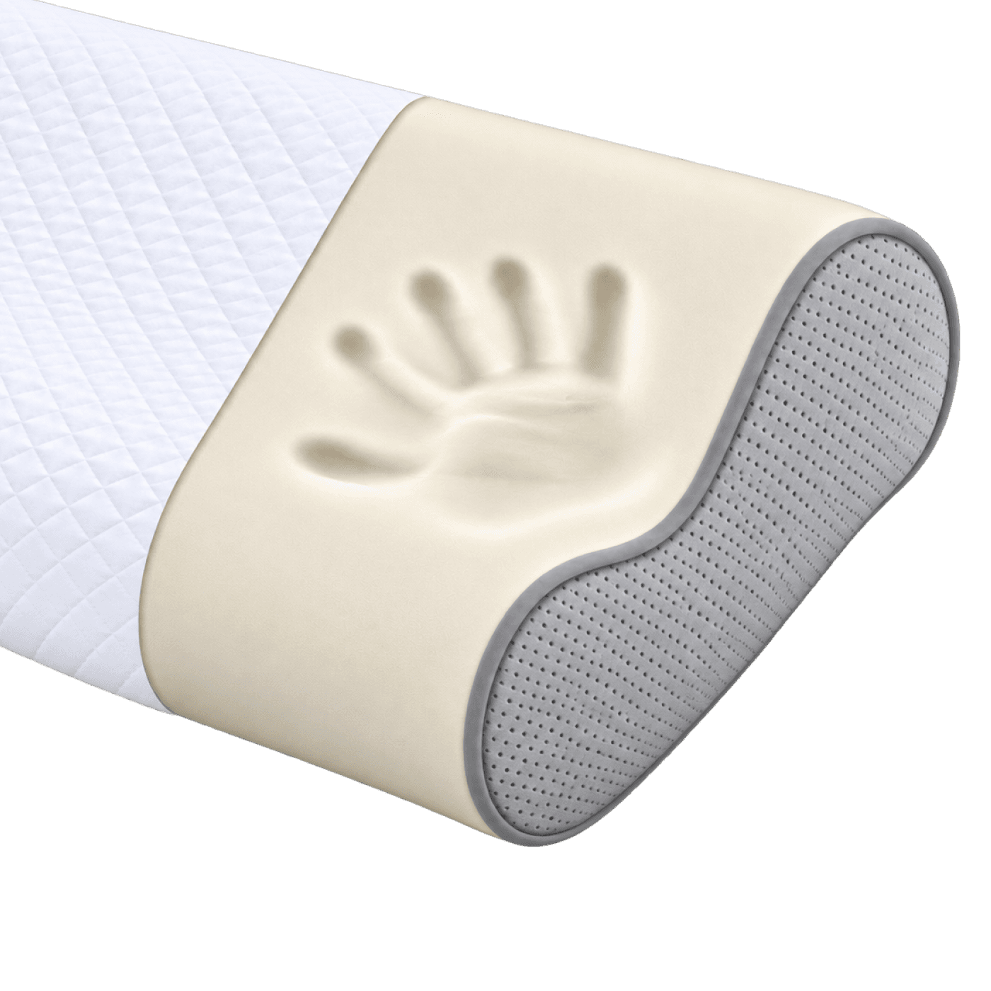 Cervical Neck Pillow - Dove Grey - angle 1