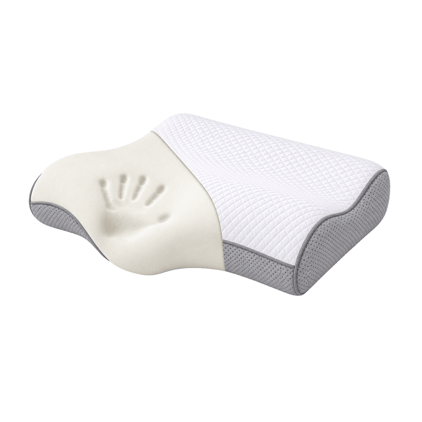 Contour Neck Pillow - Dove Grey - angle 2