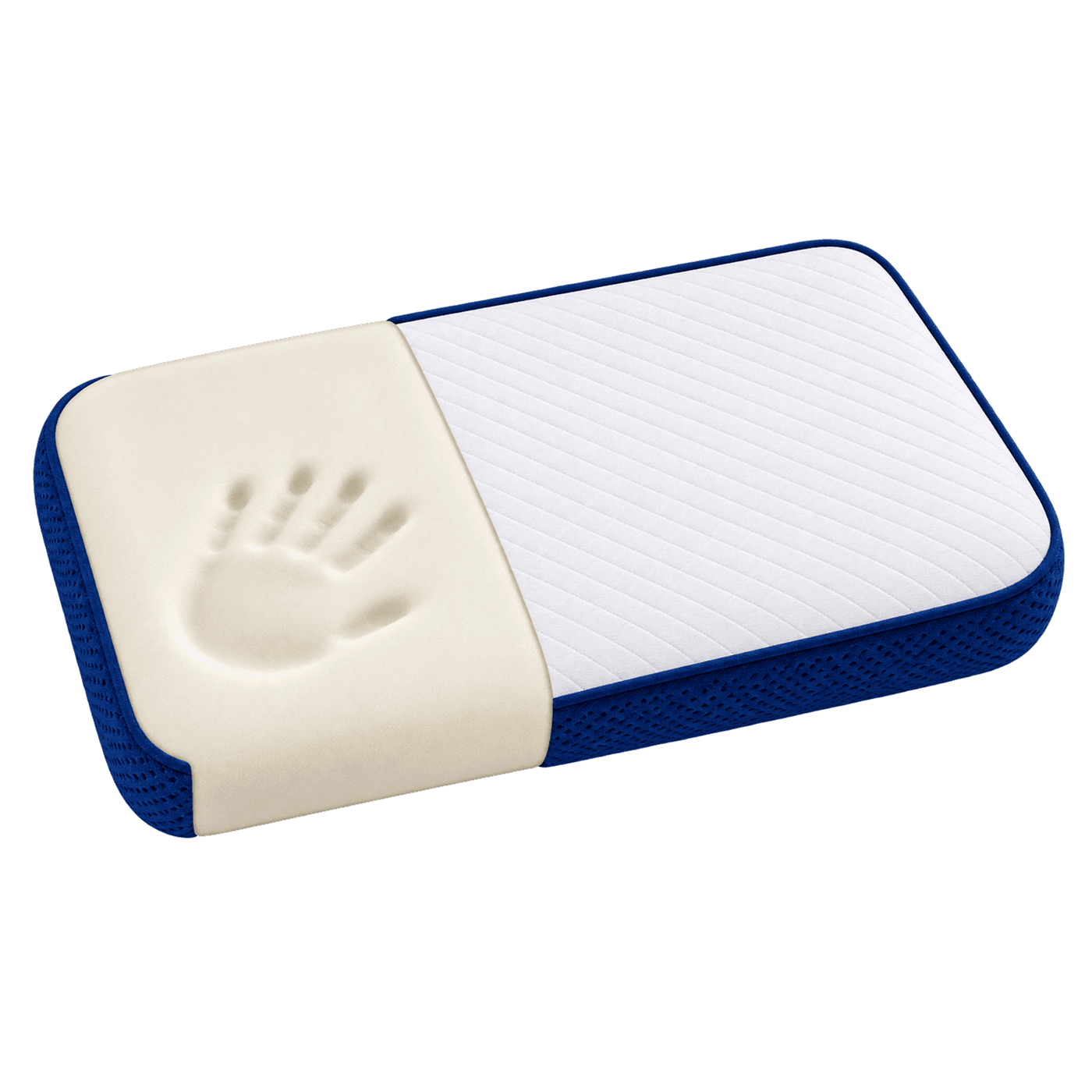 Rectangle Neck Pillow - Navy Blue - angle 2